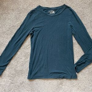 Womens The North Face Long Sleeve Blue Shirt- Size Small